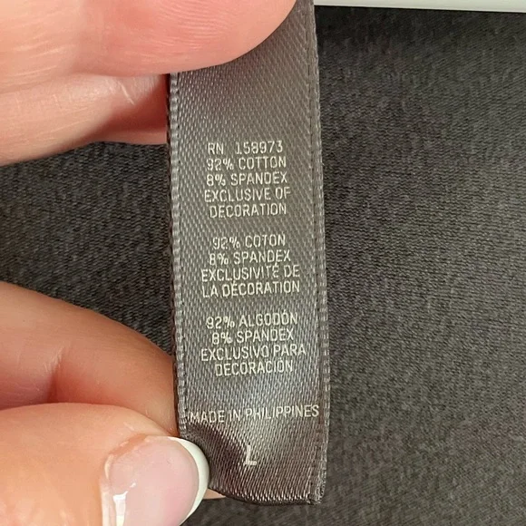 SKIMS Women's Round Neck Long Sleeve T Shirt Grey/purple Size L - Picture 4 of 5